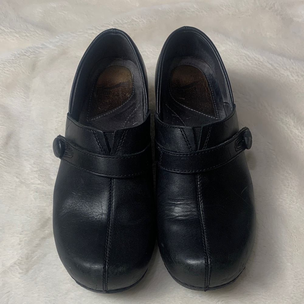 Dansko Black Leather Women's Loafers